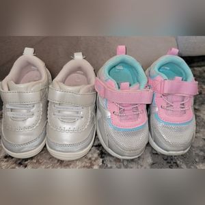 TWO pairs of Stride Rite toddler girl sneakers size 5